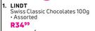 Lindt Swiss Classic Chocolates Assorted-100g