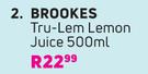 Brookes Tru-Lem Lemon Juice-500ml