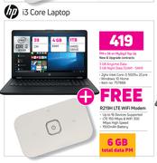 HP i3 Core Laptop-On MyGig 3 Top Up