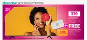 Hisense 50" UHD Smart TV 50A7100-On My Gig 2 Top Up