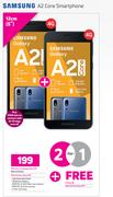 2 x Samsung A2 Core Smartphone-On uChoose Flexi 125 + On Promo 65