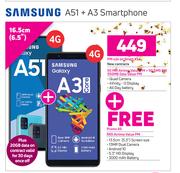 Samsung Galaxy A51-On Smart XS+ + Samasung Galaxy A3 Core-On Promo 65