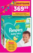 2Pampers Active Baby Disposable Nappies Mega Box-Per Box