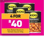 2Koo Baked Beans In Tomato Sauce-For 4 x 410g