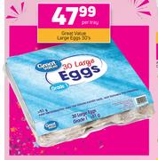 2Great Value Large Eggs-30's Per Tray