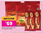 2Fatti's Or Moni's Macaroni Or Spaghetti-For Any 6 x 500g