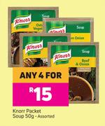 2Knorr Packet Soups Assorted-For Any 4 x 50g