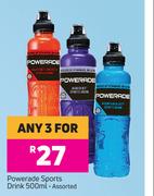 Powerade Sports Drink Assorted-For Any 3 x 500ml