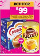 Nestle Cremora Creamer 750g & Nescafe Ricoffy 750g-For Both