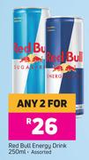 Red Bull Energy Drink Assorted-For Any 2 x 250ml