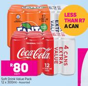 Soft Drink Value Pack Assorted-12 x 300ml