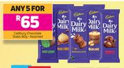 Cadbury Chocolate Slabs Assorted-For Any 5 x 80g