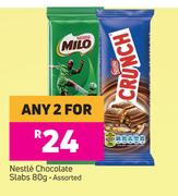 Nestle Chocolate Slabs Assorted-For Any 2 x 80g