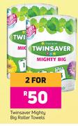 Twinsaver Mighty Big Roller Towels-For 2