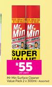Mr Min Surface Cleaner Value Pack Assorted-2 x 300ml Per Pack