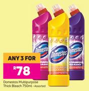Domestos Multipurpose Thick Bleach Assorted-For Any 3 x 750ml