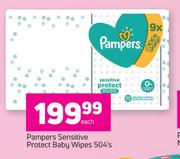 Pampers Sensitive Protect Baby Wipes-504's Each