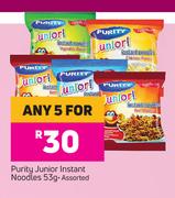 Purity Junior Instant Noodles Assorted-For Any 5 x 53g