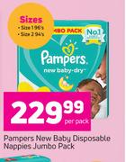Pampers New Baby Disposable Nappies Jumbo Pack-Per Pack