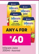 Infacare Juice Assorted-For Any 4 x 200ml