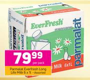 Parmalat Everfresh Long Life Milk Assorted-6 x 1Ltr Per Pack