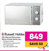 Russell Hobbs 20Ltr Manual Microwave Mirror Finish RHMA-20L