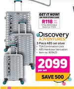 Discovery Adventures 3 Piece ABS Set Silver-Per Set