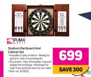 Puma Darts Stadium Dartboard And Cabinet Set