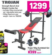 Trojan Strength Bench And Weight Combo Set