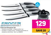 Shogun Knife And Sharpener (5 Piece Set)-Per Set