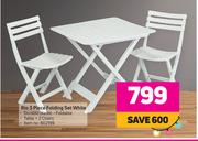 Rio 3 Piece Folding Set (White)