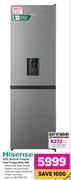 Hisense 415Ltr Bottom Freezer Inox Fridge With WD 