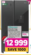 Hisense 670Ltr SXS Fridge H670SMIA-WD