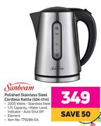 Sunbeam Polished Stainless Steel Cordless Kettle SDK-011A