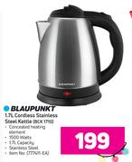 Blaupunkt 1.7Ltr Cordless Stainless Steel Kettle BCK 1710