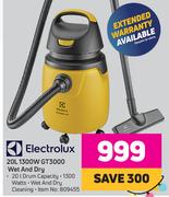 Electrolux 20Ltr 1300W GT3000 Wet And Dry