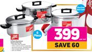Hart 6 Piece Aluminium Solid Lid Pot Set-Per Set