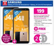 2 x Samsung Galaxy J4  Core Smartphone-On uChoose Flexi 125 + On Promo 65