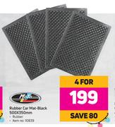 Moto Quip Rubber Car Mat Black 500 x 350mm-For 4