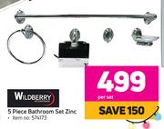 Wildberry 5 Piece Bathroom Set Zinc