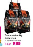 Campmaster Briquettes-For 3 x 4Kg