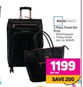Mainstays 2 Piece Travel Set Print-Per Set