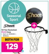Shoot 50 Year Basketball Plus Hoop-For Both