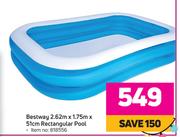 Bestway 2.62m x 1.75m x 51cm Rectangular Pool