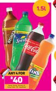 Fanta, Sprite, Stoney Or Coca-Cola Assorted-For Any 4 x 1.5Ltr