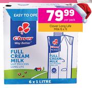 Clover Long Life Milk-6 x 1Ltr Per Pack