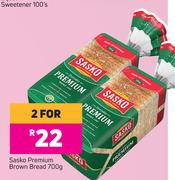 Sasko Premium Brown Bread-For 2 x 700g