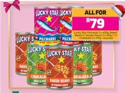 Lucky Star Pilchards 2 x 400g,Baked Beans In Tomato Sauce 3 x 410g & Chakalaka 2 x 410g-For All