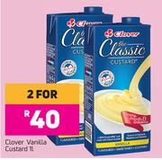 Clover Vanilla Custard-For 2 x 1Ltr