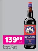 Squadron Finest Dark Rum-750ml Each